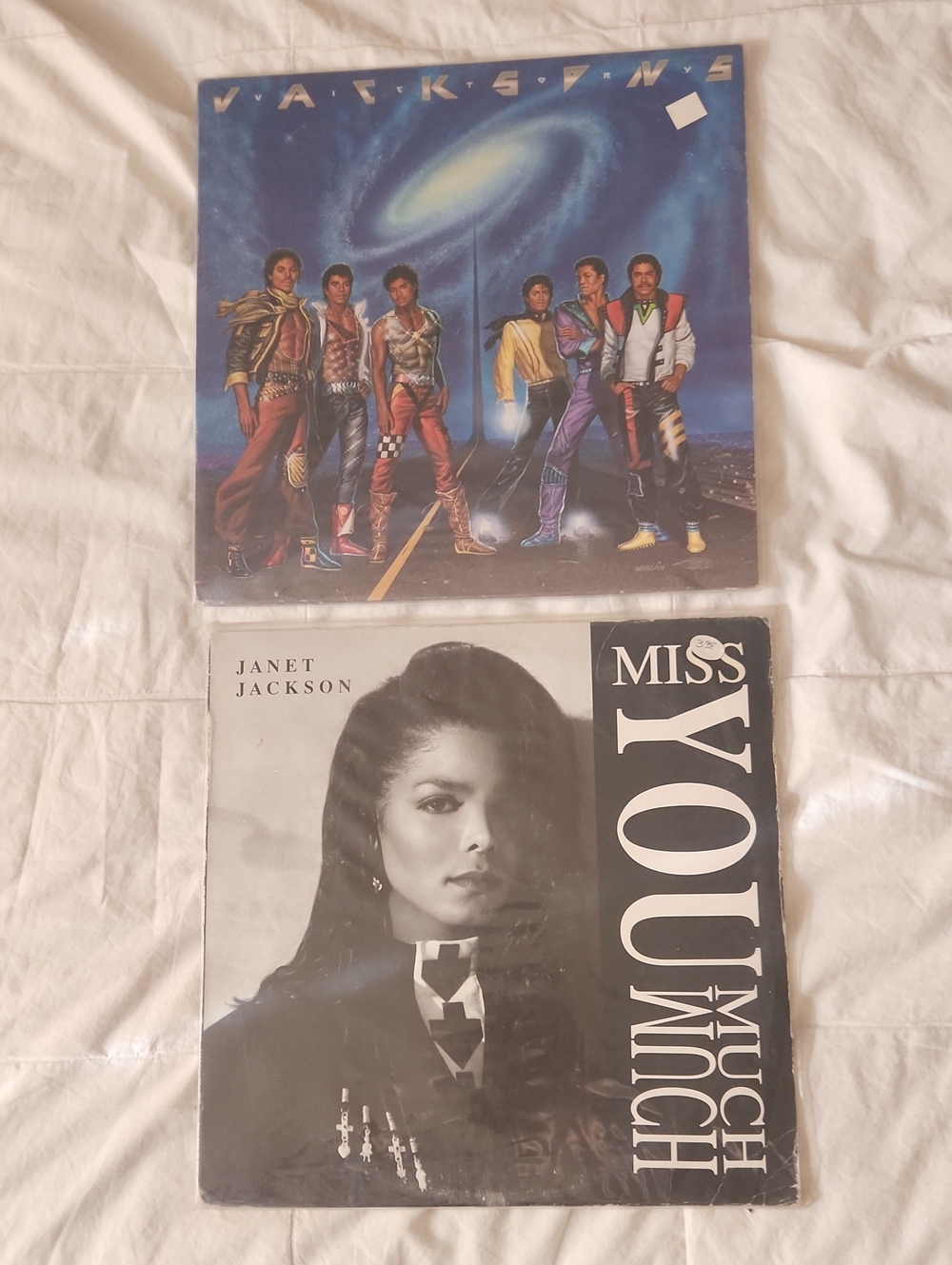 The Jacksons Victory & Janet Jackson 12" Single Miss You Much Vintage Vinyl